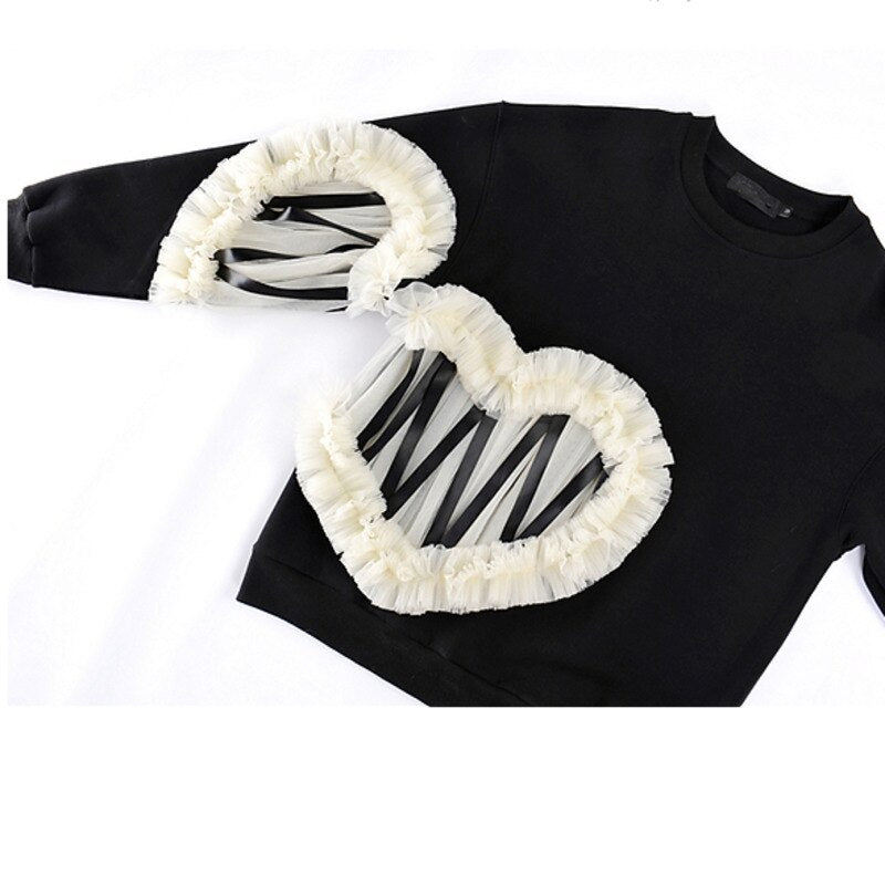 プルオーバー ラウンドネック ルーズ カジュアル スウェットシャツ