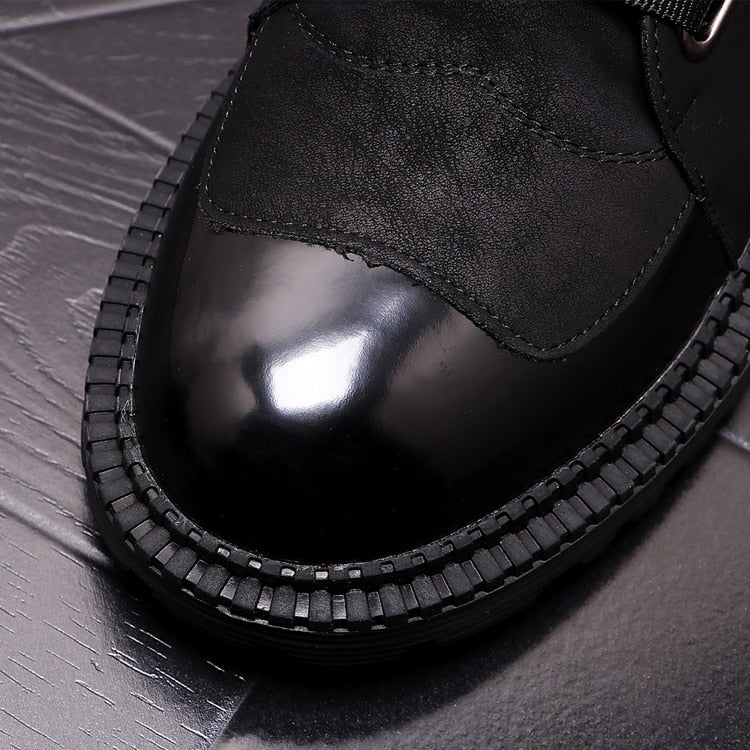 メンズ高級ファッション暖かいファースノーブーツ