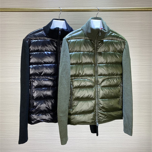 Men Fashion Down Jackets Wool Knitted