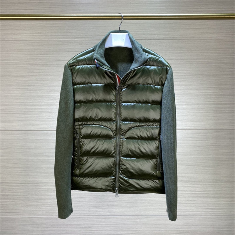 Men Fashion Down Jackets Wool Knitted