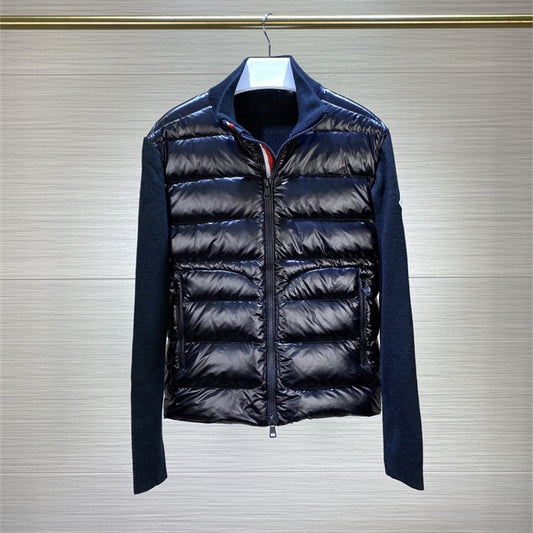 Men Fashion Down Jackets Wool Knitted
