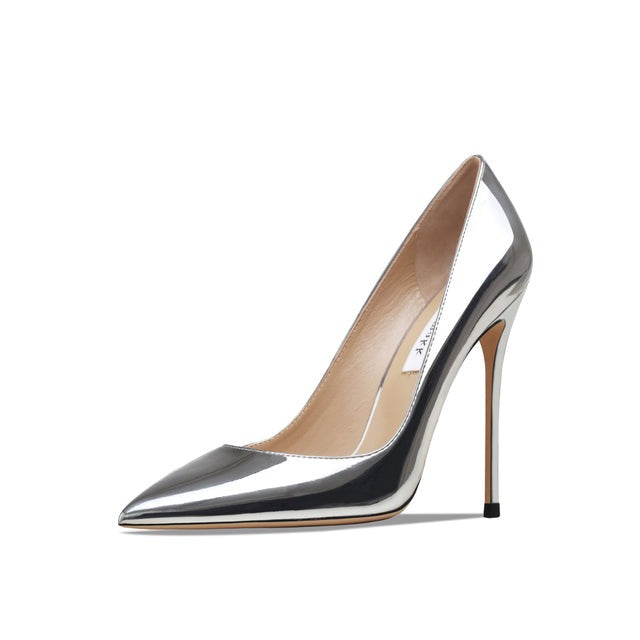 Real Leather Brand Pumps Fashion Woman High Heel Shoes