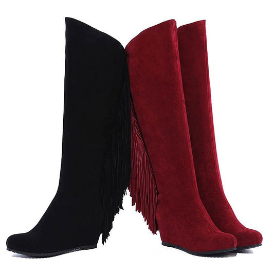 cow suede leather boots