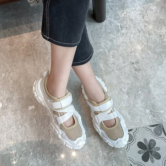 Thick Bottom White Beach Sandal Woman