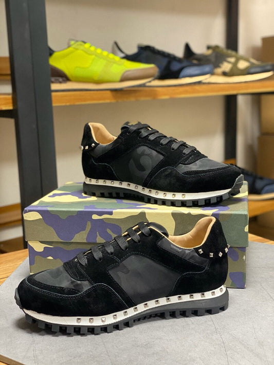 メンズカジュアルフィットネスレザー快適シューズ