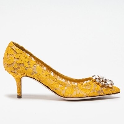 エレガントなレースハイヒール ローズレッドホワイトブライダルシューズ