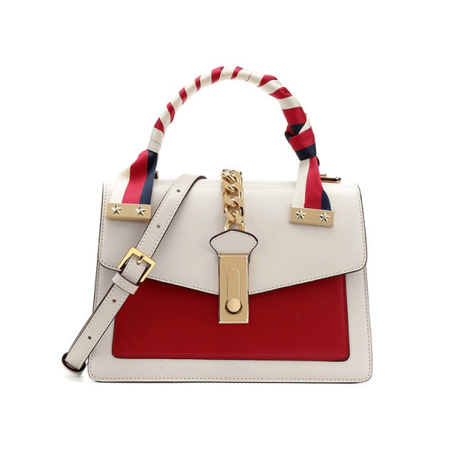 女性用スプリットレザーハンドバッグ 気質 大容量