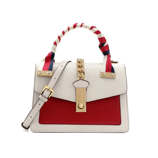 Women Split Leather Handbag Temperament Large Capacity