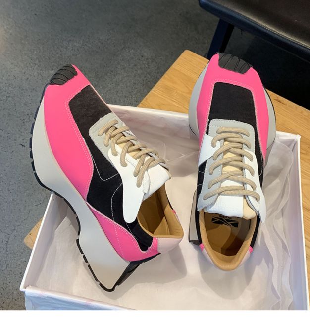 Thick Sole Casual Daddy Shoes Mixcolor