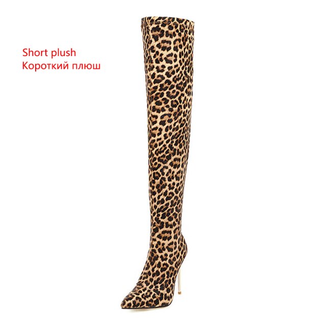 オーバーニーハイヒールブーツレディース