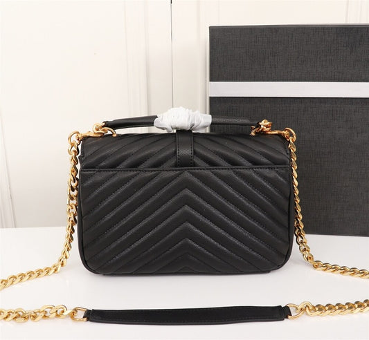 Women leather college soft bag shoulder bag