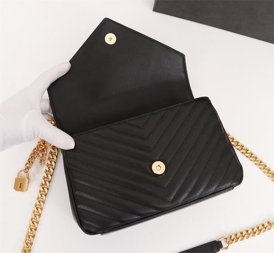 Women leather college soft bag shoulder bag