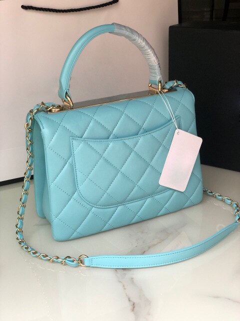 Leather Quilted Chain-Strap Flap Women's Shoulder Bag