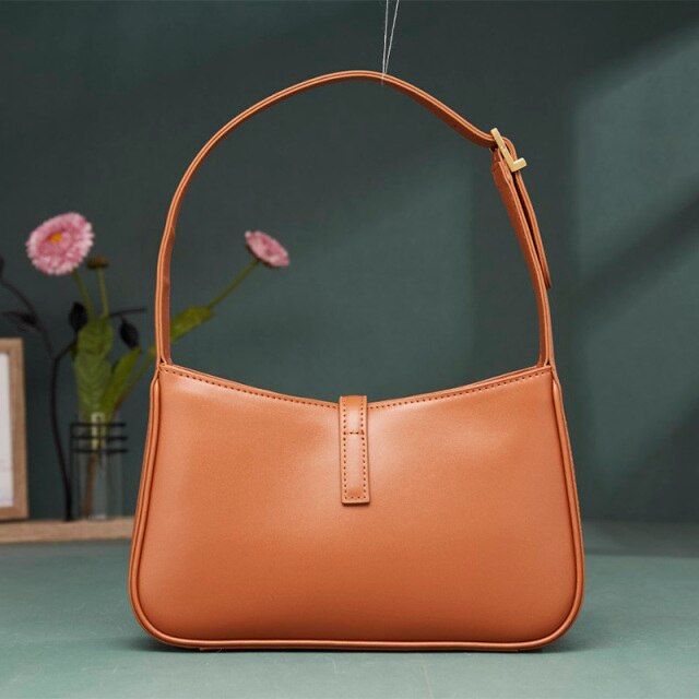Women Genuine Leather Short-Strap Shoulder Bag
