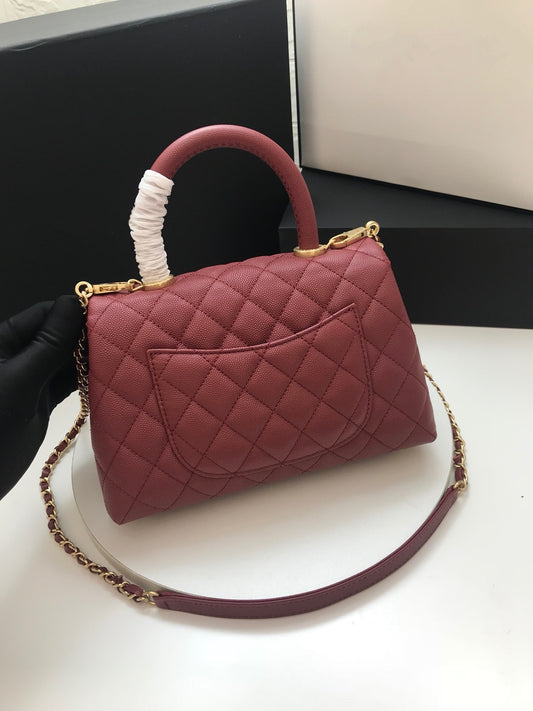 高級クラシック女性キャビアバッグ女性