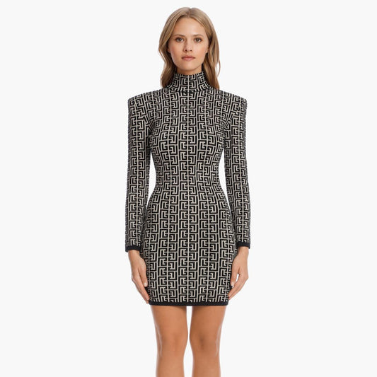 women bandage dress High neck dresses for party