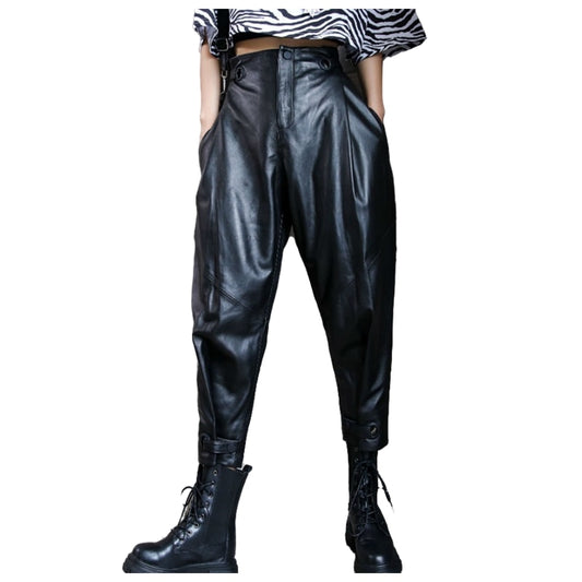 Real  Sheepskin Leather Ankle Length Pants