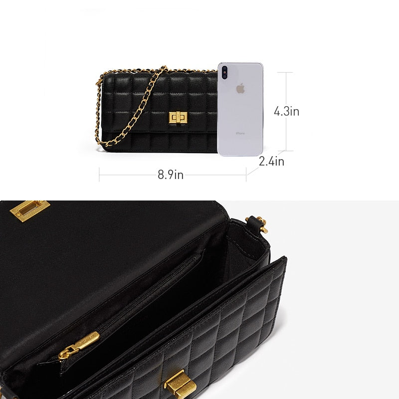 Women  casual double chain single shoulder messenger bag