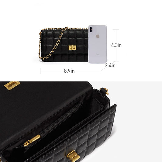 Women  casual double chain single shoulder messenger bag