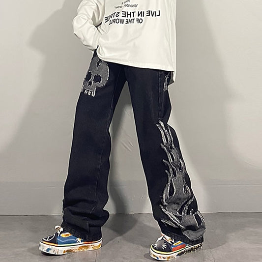 Dark streetwear Wash Jeans Women Spring 2022