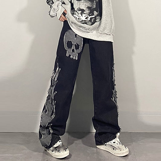 Dark streetwear Wash Jeans Women Spring 2022