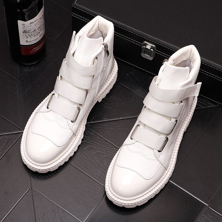 メンズ高級ファッション暖かいファースノーブーツ