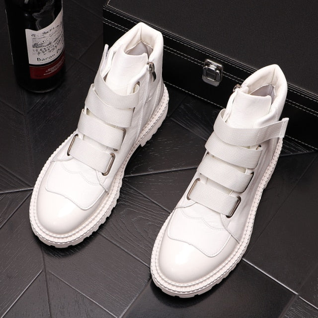 メンズ高級ファッション暖かいファースノーブーツ