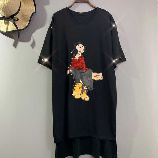 Women Cartoon Printed Dress Butterfly