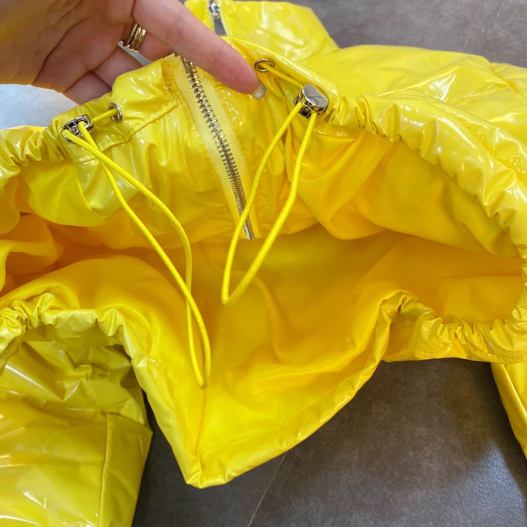 colorful pearlescent patent leather shiny pure color cotton jacket