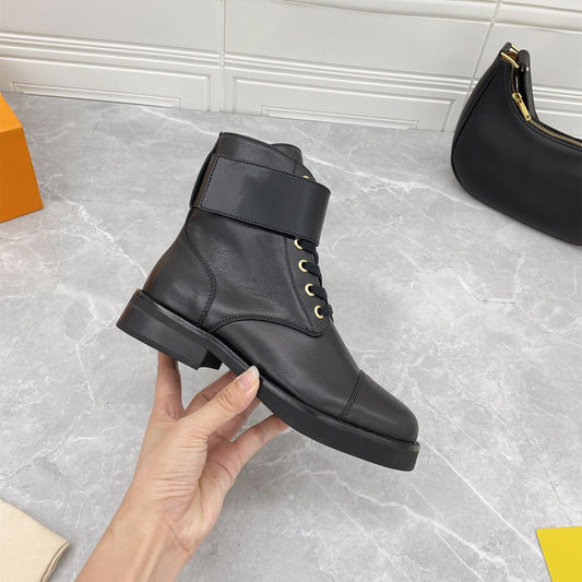 レディース 秋冬 本革 プラットフォーム マーティンブーツ
