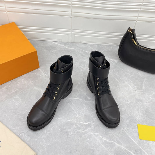 レディース 秋冬 本革 プラットフォーム マーティンブーツ