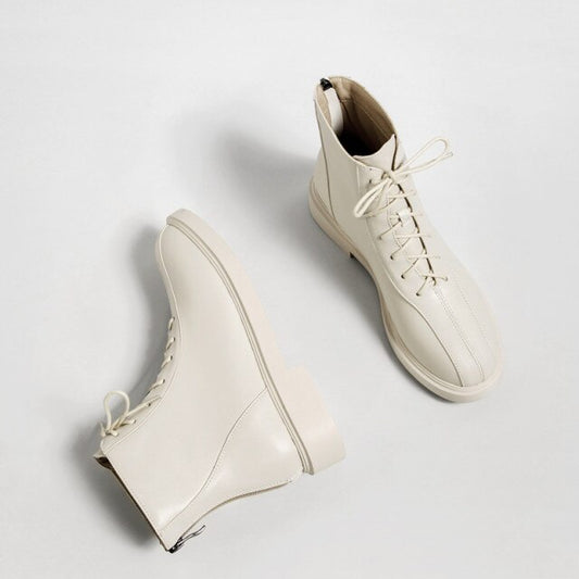 ホワイト ブラック コンバットブーツ レディース 冬用