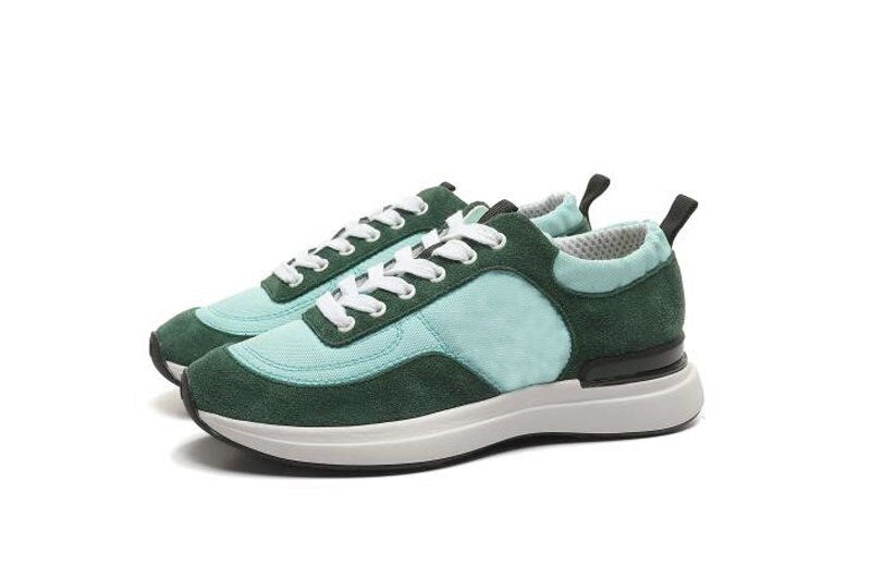 leather lace up high permeability shoes