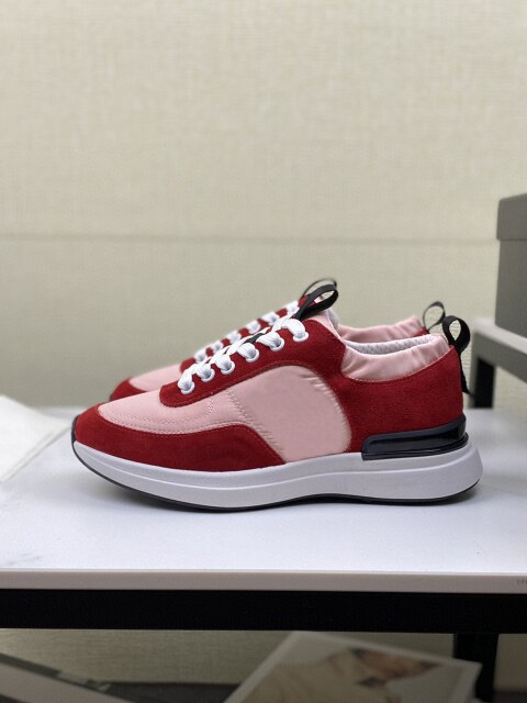 leather lace up high permeability shoes