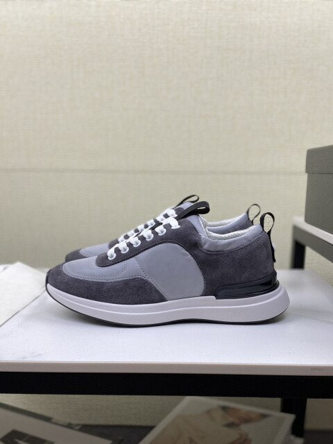 leather lace up high permeability shoes