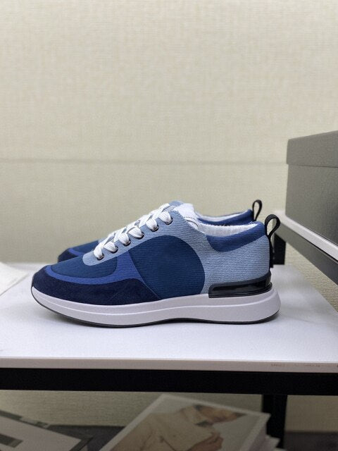 leather lace up high permeability shoes