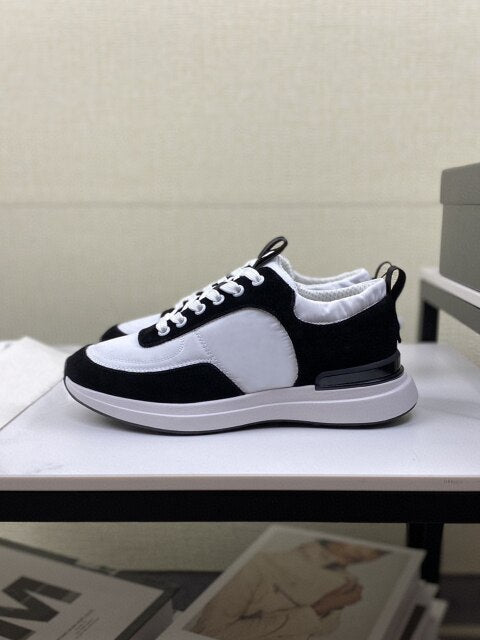 leather lace up high permeability shoes