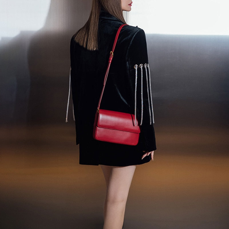 ブラック カジュアル パッチワーク ダイヤモンド タッセル レディース ジャケット