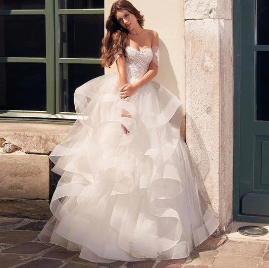 New Dreamy Princess Wedding Dresses Sweetheart