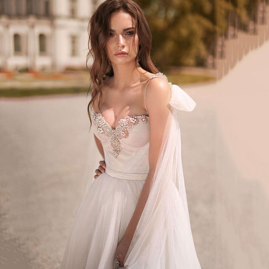 Delicate Haute Couture Vintage Wedding Dresses Crystals