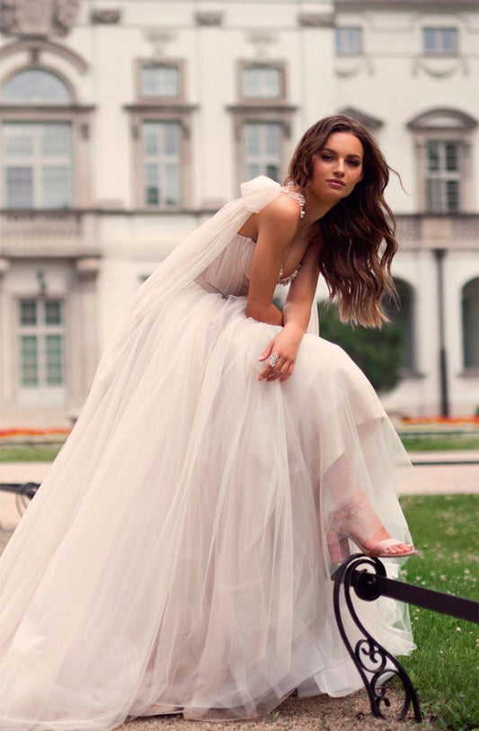 Delicate Haute Couture Vintage Wedding Dresses Crystals
