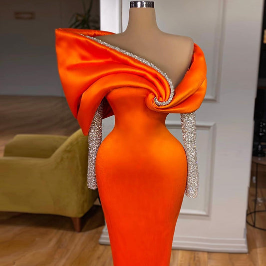 Orange Gorgeous Elegant Mermaid Evening Dresses