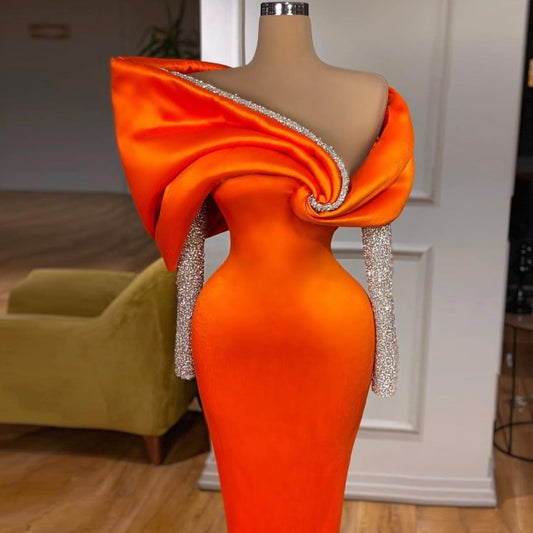 Orange Gorgeous Elegant Mermaid Evening Dresses