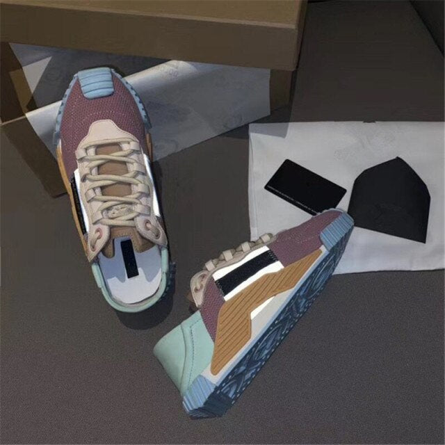 Women's Sneakers Mixed Colors Green Rome Low Heel