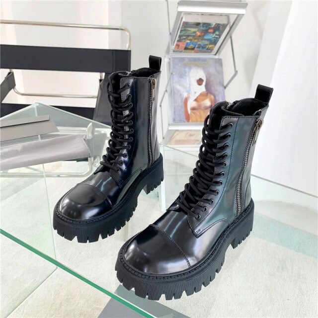 冬用レディースショートブーツ ラウンドトゥ