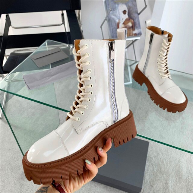 冬用レディースショートブーツ ラウンドトゥ