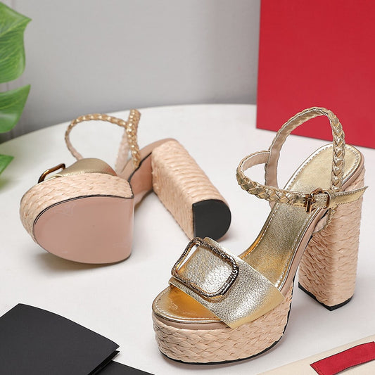 women high heel platform sandals