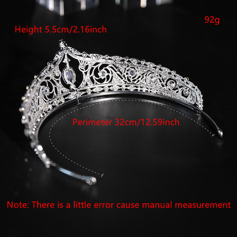Wedding Crown Zircon Rhinestone Luxury Tiaras Jewelry Headdress
