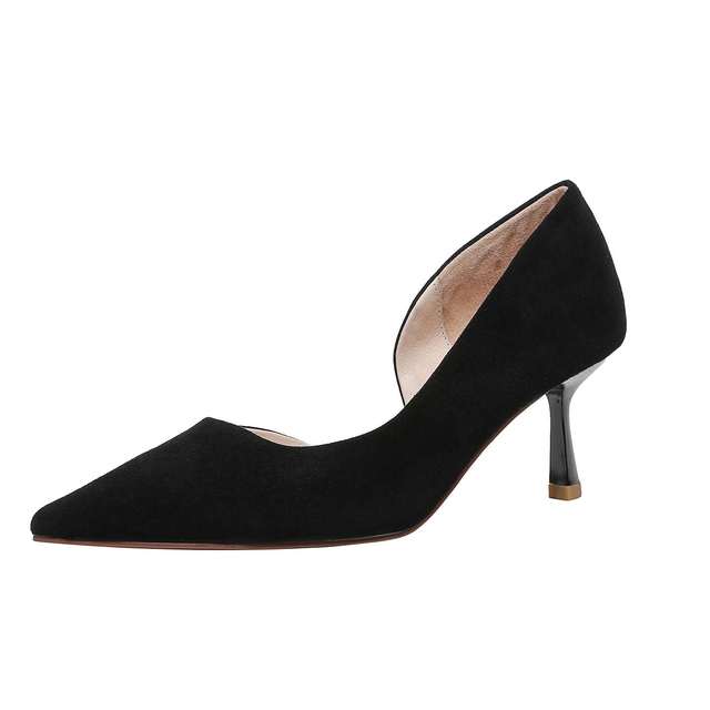 Pointed toe high heels daily wear basic women pumps