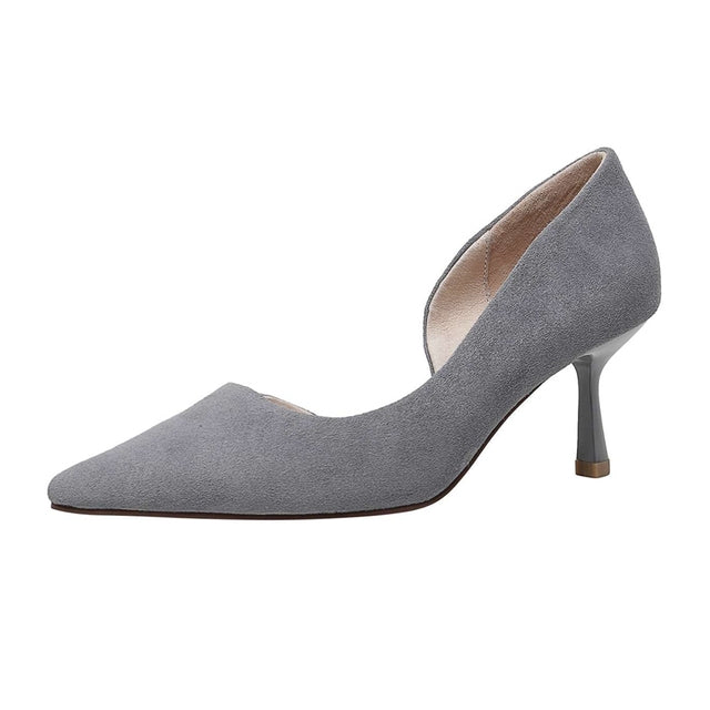Pointed toe high heels daily wear basic women pumps
